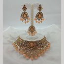 Shagna Gold Plated Austrian Stone & Beads Mirror Necklace Set