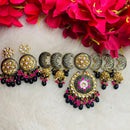 Shagna Gold Plated Meenakari & Kundan Beads Necklace Set