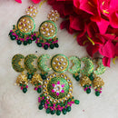 Shagna Gold Plated Meenakari & Kundan Beads Necklace Set