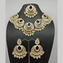Shagna Gold Plated Kundan Stone & Beads Necklace Set
