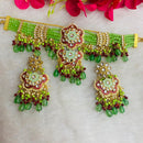 Shagna Gold Plated Meenakari & Kundan Beads Necklace Set