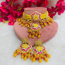 Shagna Gold Plated Meenakari & Kundan Beads Necklace Set