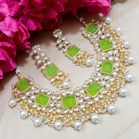 Shagna Gold Plated Meenakari & Kundan Beads Necklace Set