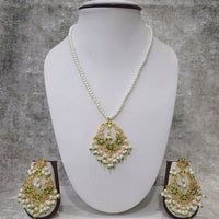 Shagna Gold Plated Ad Stone Necklace Set