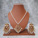 Shagna Gold Plated Ad Stone Necklace Set