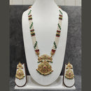 Shagna Gold Plated Austrian Stone & Pearl Necklace Set