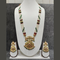 Shagna Gold Plated Austrian Stone & Pearl Necklace Set