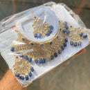 Shagna Gold Plated Kundan & Austrian Stone & Beads Choker Necklace Set