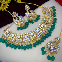 Shagna Gold Plated Austrian Stone & Mirror Choker Necklace Set