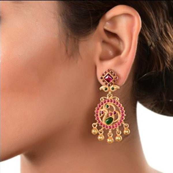 22 carat antique gold chandbali jumkhas studded with polki diamon… | Indian  jewellery design earrings, Gold necklace indian bridal jewelry, Temple  jewellery jhumkas