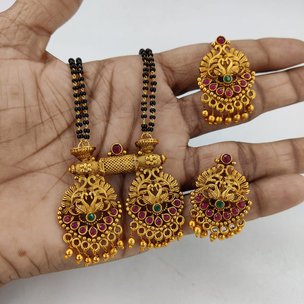 Aggregate more than 194 mangalsutra with earrings gold latest