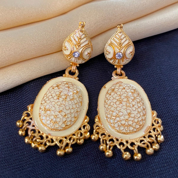 Mahavir Forming Gold Plated Dangler Earrings