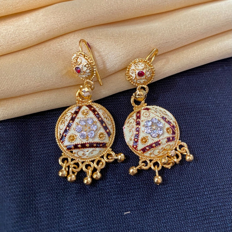 Mahavir Forming Gold Plated Dangler Earrings