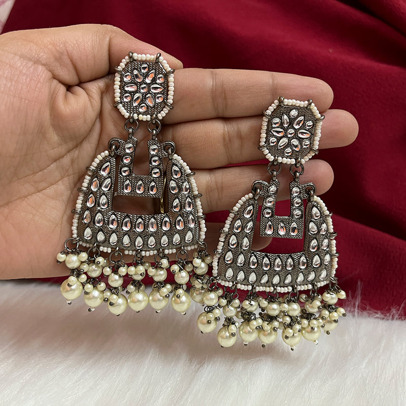 Shringarstreet Gold Plated Kundan Stone Dangler  Earrings