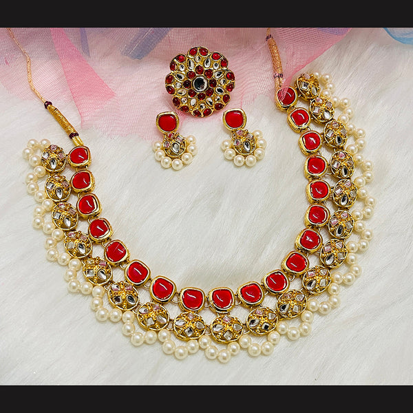 Shringarstreet Gold Plated Kundan Necklace Set