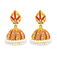 Mahavir Gold Plated Beads Jhumki Earrings