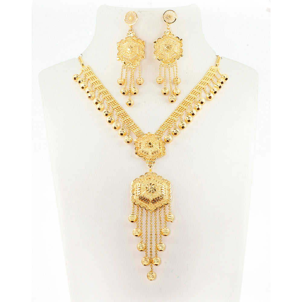 Mahavir Gold Plated Necklace Set