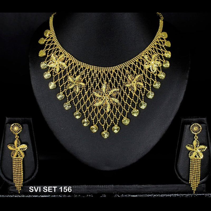 Mahavir Forming Gold Necklace Set   - SVI SET 156