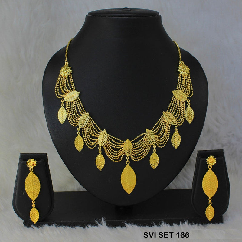 Mahavir Forming Gold Necklace Set   - SVI SET 166