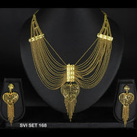Mahavir Forming Gold Necklace Set   - SVI SET 168