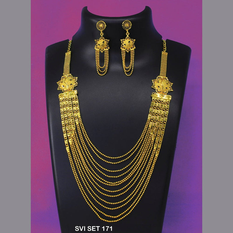 Mahavir Forming Gold Necklace Set   - SVI SET 171