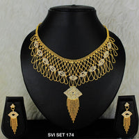 Mahavir Forming Gold Necklace Set   - SVI SET 174