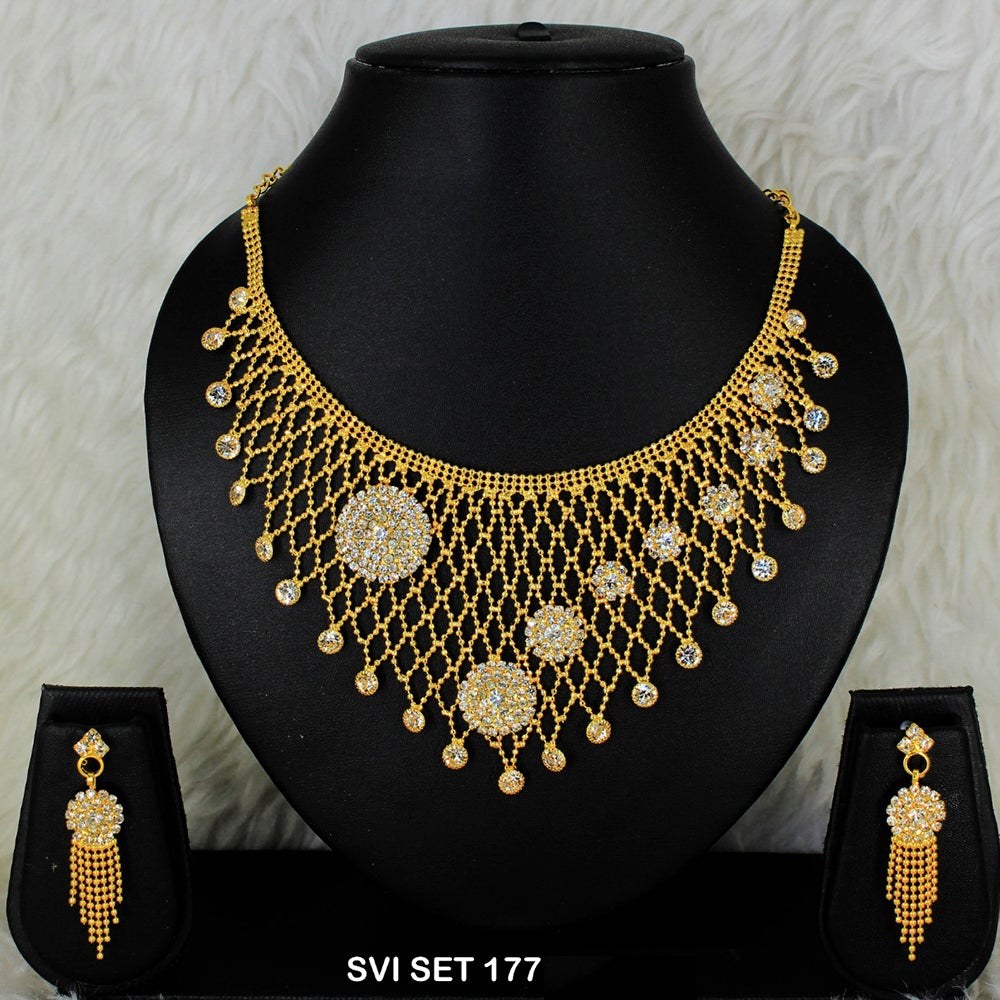 Mahavir Forming Gold Necklace Set  - SVI SET 177