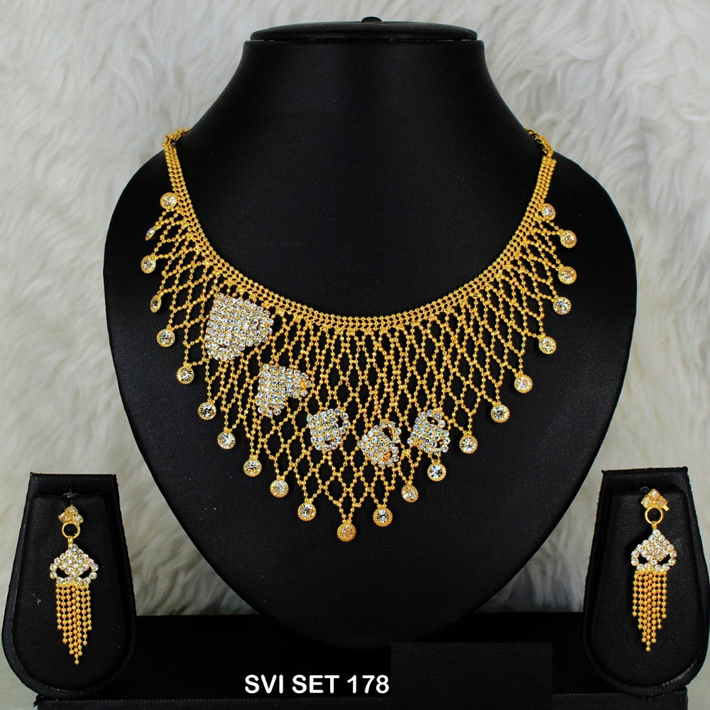 Mahavir Forming Gold Necklace Set  - SVI SET 178