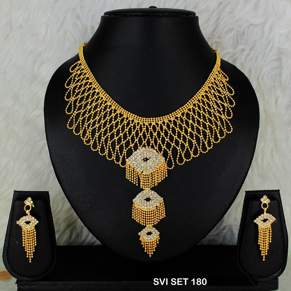 Mahavir Forming Gold Necklace Set  - SVI SET 180