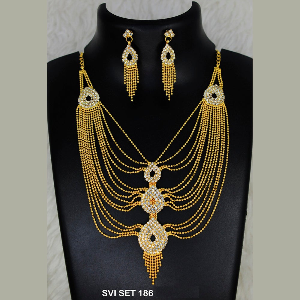 Mahavir Forming Gold Necklace Set  - SVI SET 186