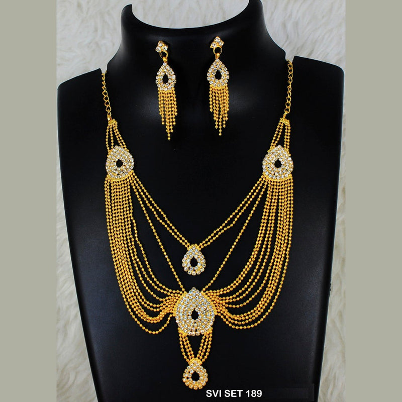 Mahavir Forming Gold Necklace Set  - SVI SET 189