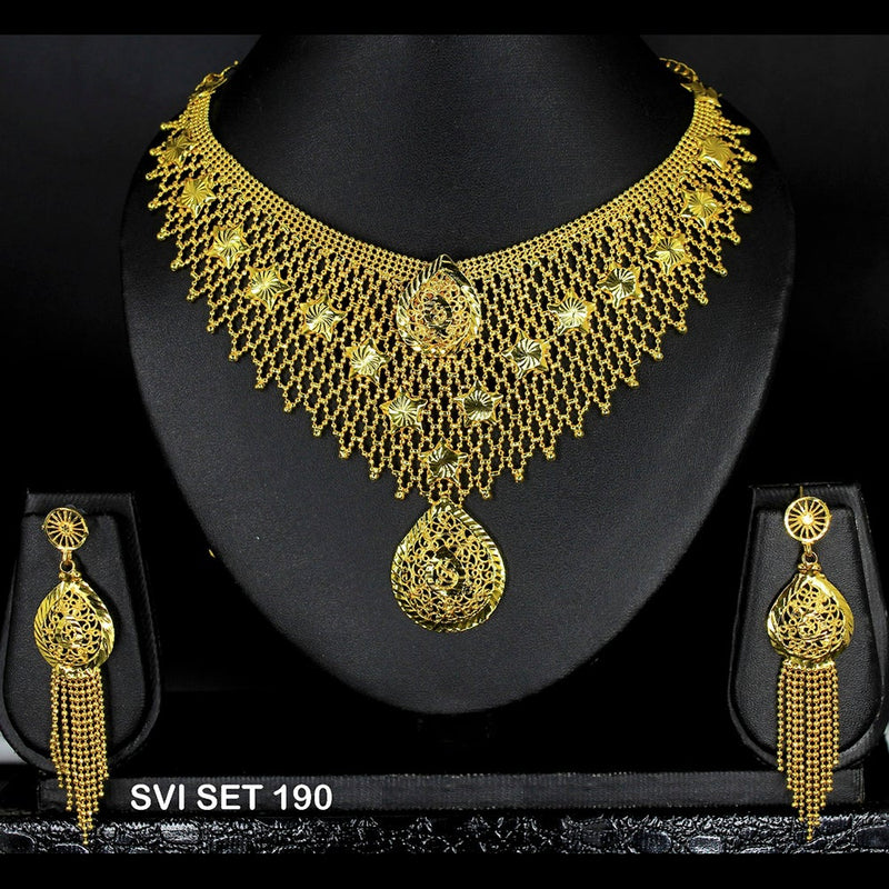 Mahavir Forming Gold Necklace Set  - SVI SET 190