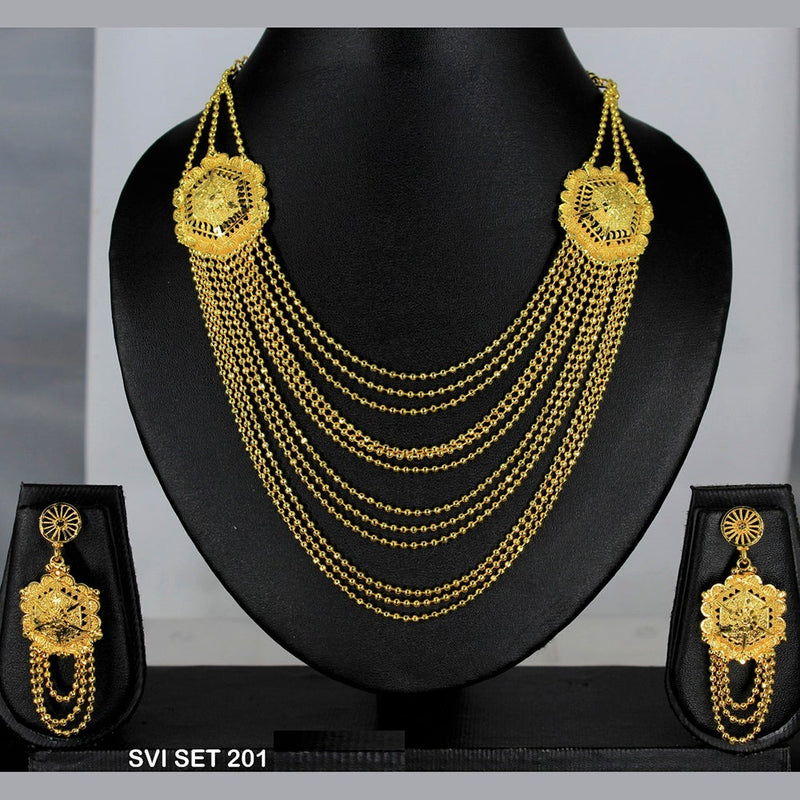 Mahavir Forming Gold Necklace Set  - SVI SET 201