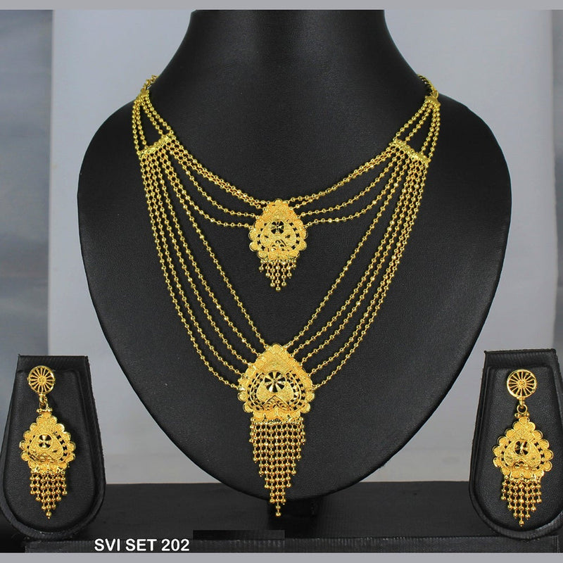 Mahavir Forming Gold Necklace Set  - SVI SET 202