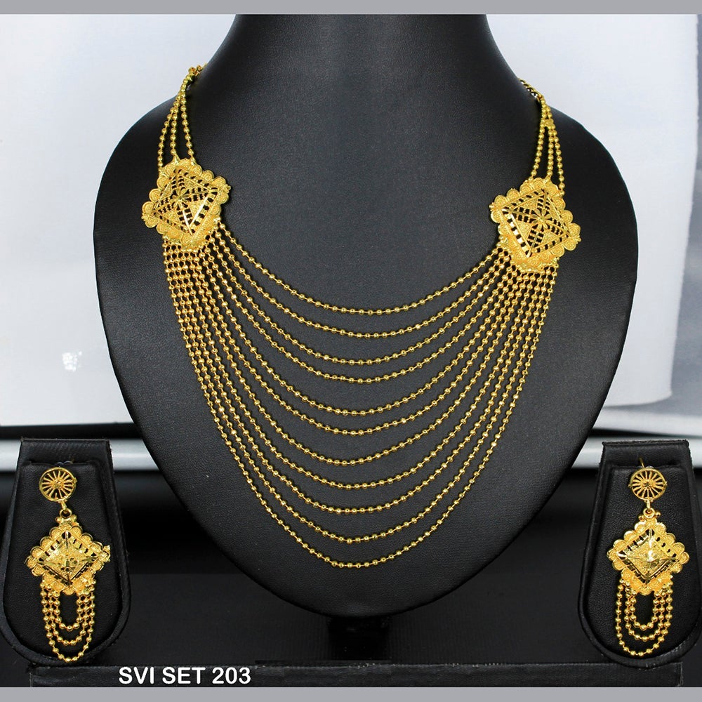 Mahavir Forming Gold Necklace Set  - SVI SET 203