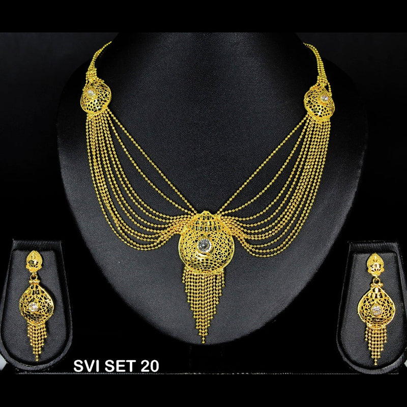 Mahavir Forming Gold Necklace Set  - SVI SET 20