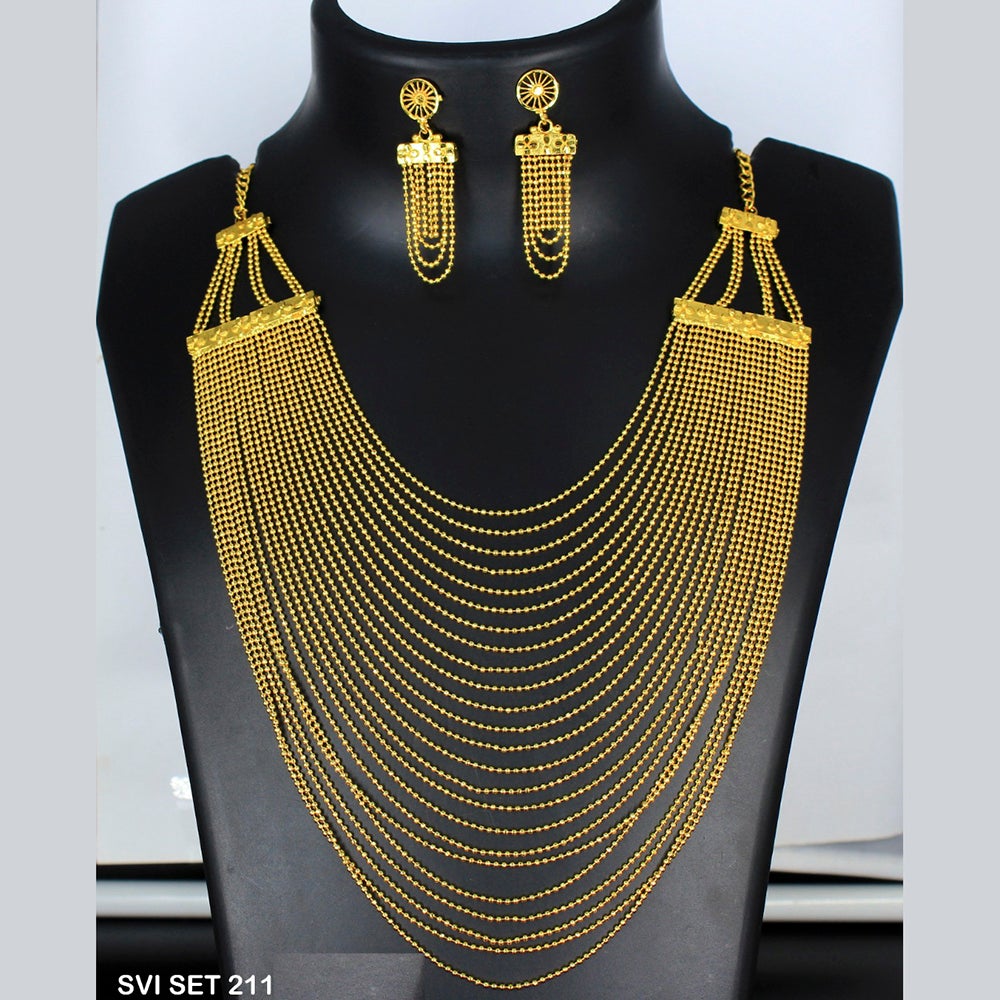 Mahavir Forming Gold Necklace Set  - SVI SET 211