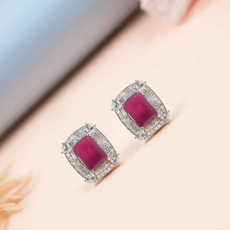 Nipura Scarlett Whisper Zircon Etud Earrings