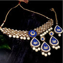 Vivant Charms Gold Plated Necklace Set With Maang Tikka - 1102321