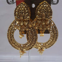 Shreeji Austrian Stone Gold Plated Dangler Earrings-ShreejiEar16