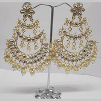 Shreeji Kundan Stone Gold Plated Dangler Earrings - ShreejiEar46