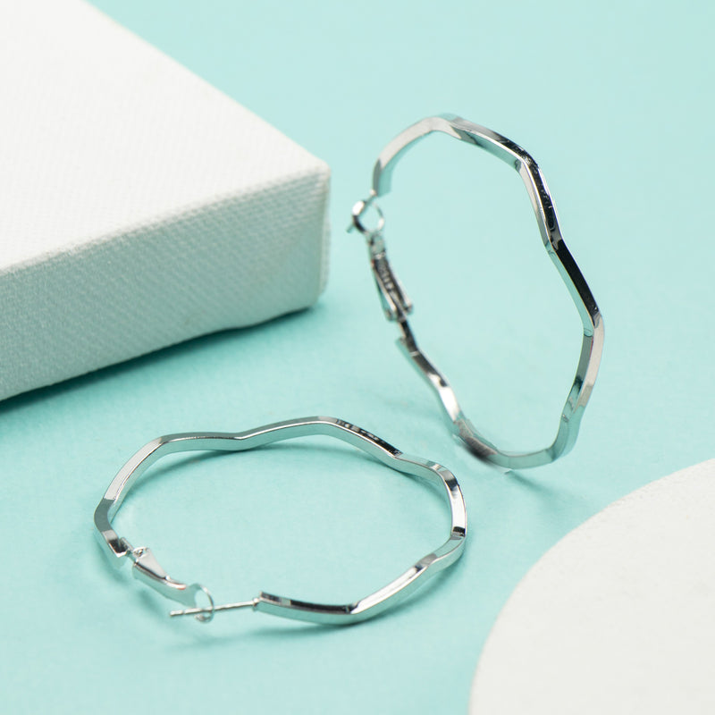 Nipura Silver Grace Hoops