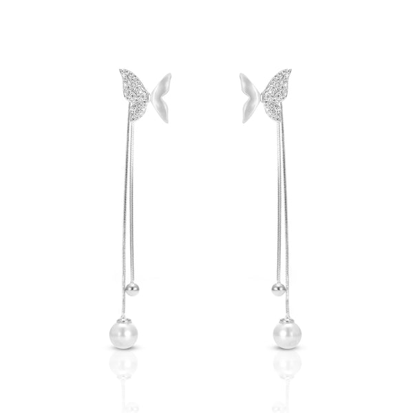 Nipura Silver Vanya Pearl drip Danglers