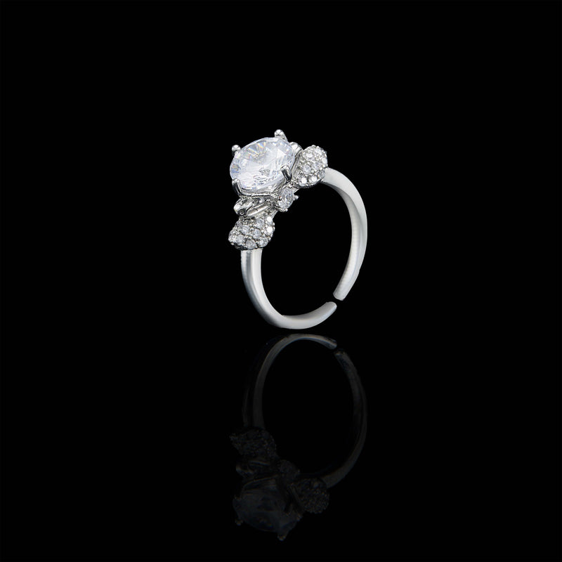 Nipura Solitaire Tie a Knot Zircon Ring