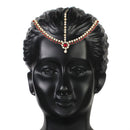 Etnico 18K Gold Plated Kundan Studded Bridal Matha Patti/Maang Tikka for Women (T2046M)