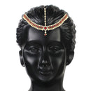 Etnico 18K Gold Plated Kundan Studded Bridal Matha Patti/Maang Tikka for Women (T2058M)