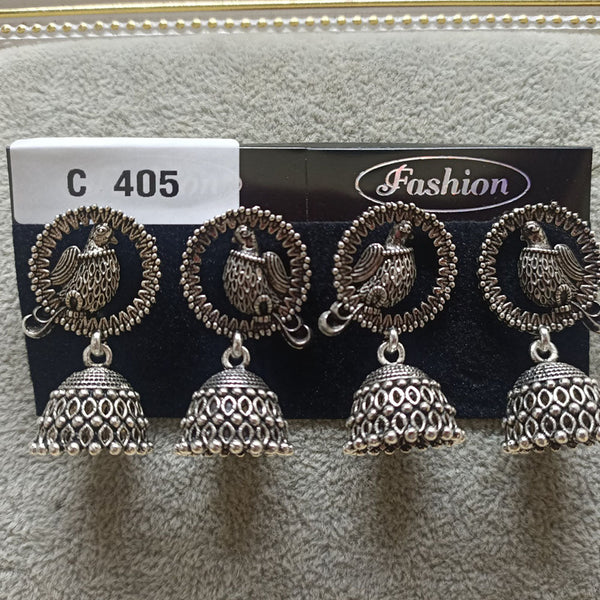 Tahura Oxidized Plated Pack Of 24  Jhumki Earrings - TAHEAR11