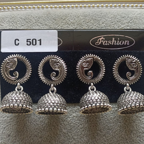 Tahura Oxidized Plated Pack Of 24  Jhumki Earrings - TAHEAR12