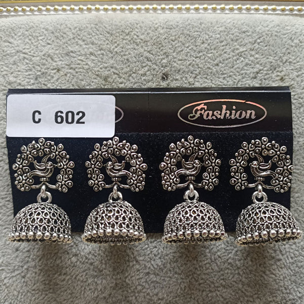 Tahura Oxidized Plated Pack Of 24  Jhumki Earrings - TAHEAR16