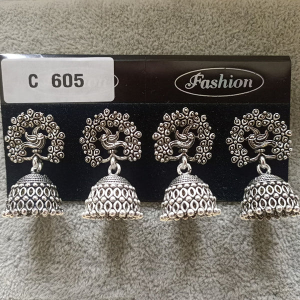 Tahura Oxidized Plated Pack Of 24  Jhumki Earrings - TAHEAR17
